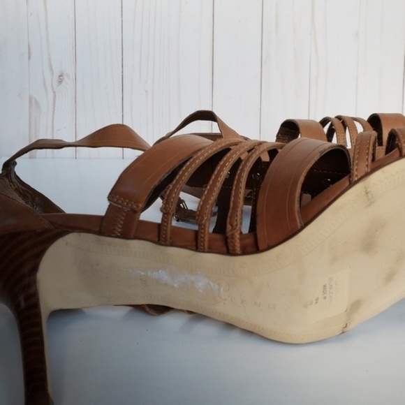 Ivanka Trump Studded Strappy Heels Brown Size 10 - Picture 6 of 7